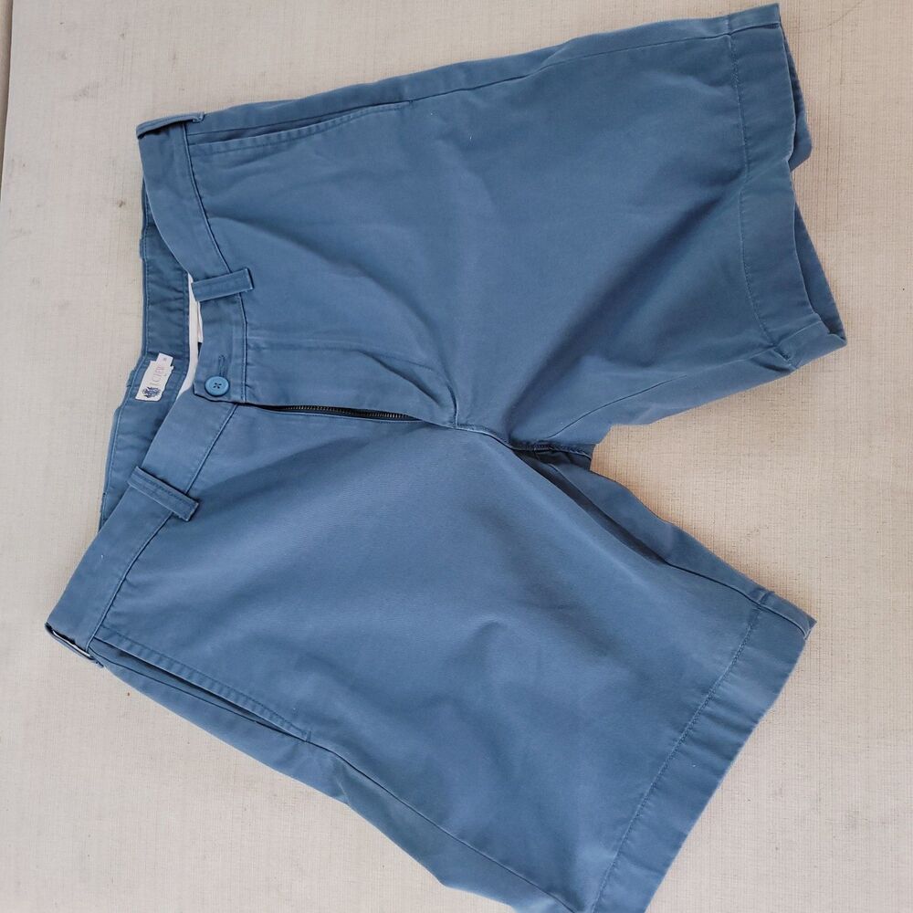 Mens  J Crew 8" Shorts Men's Size 36  Chino Style Aqua Blue 100% Cotton